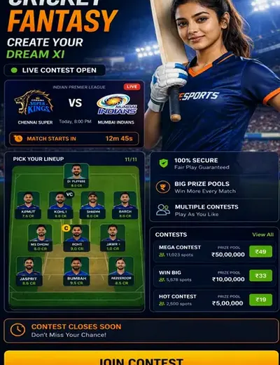 INDIAN143 (indian 143) fantasy cricket & matchday visual 3
